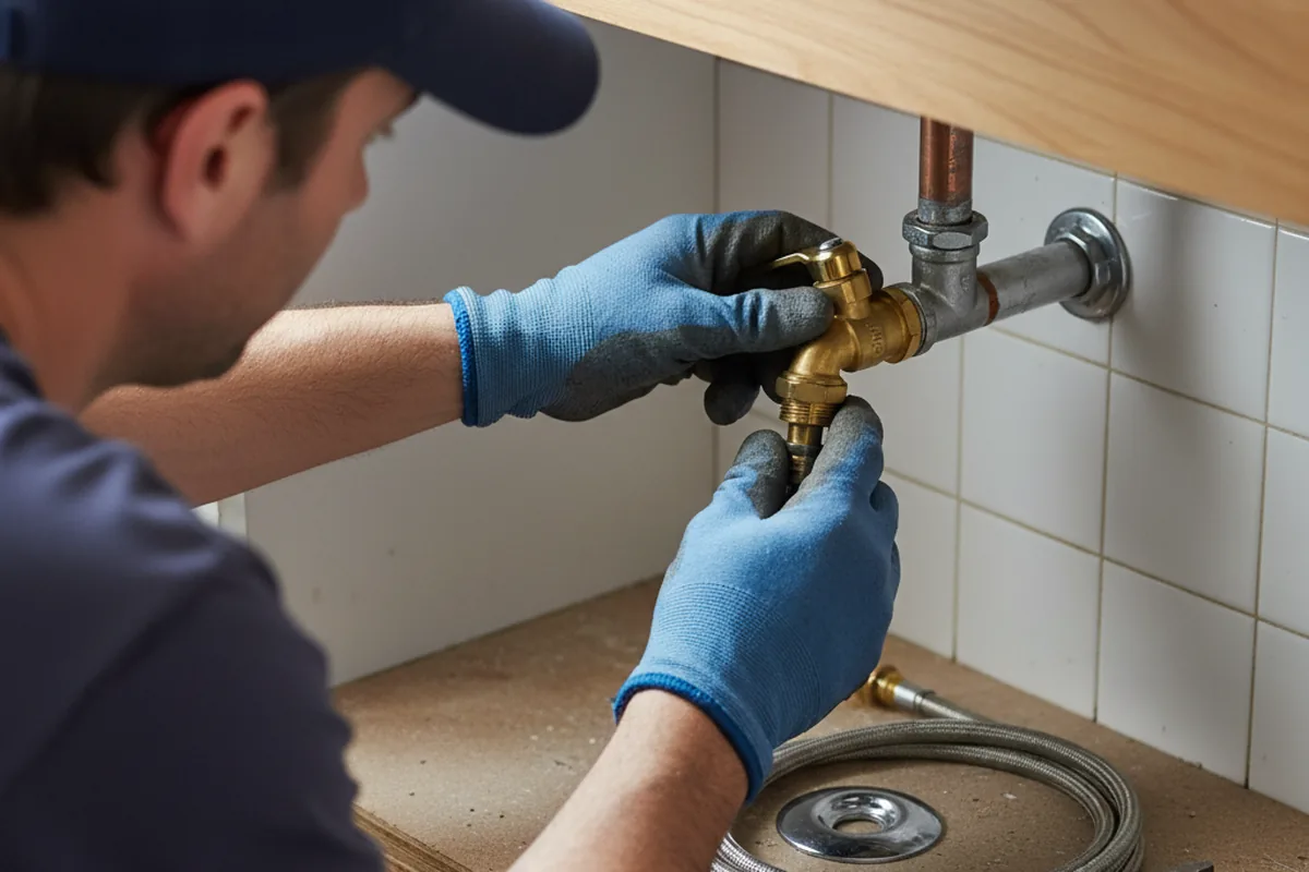Shutoff valve and fitting work during Emergency Plumbing in Wellpinit
